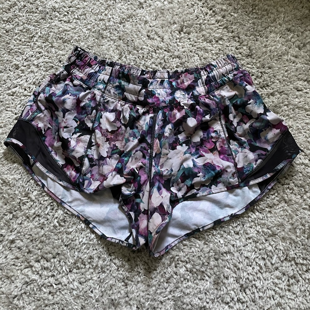 Lululemon Floral Hotty Hot Shorts